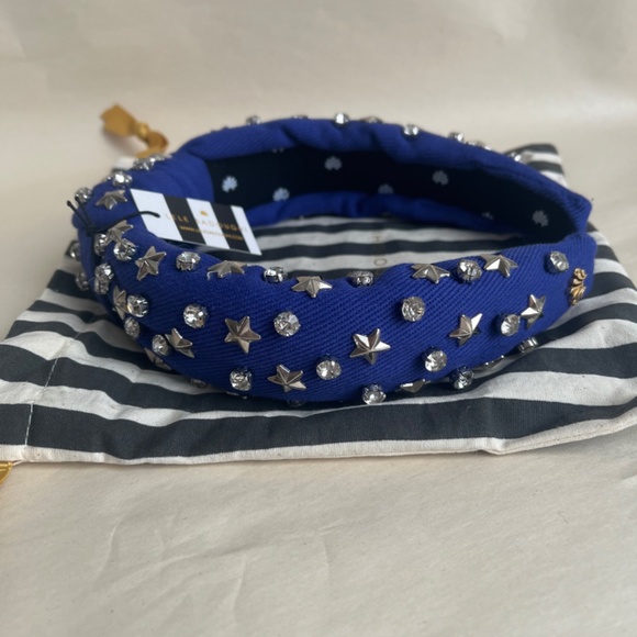 Lele Sadoughi Crystal Star Woven Cowboy Bluestar Studded Embellished Headband main image 10